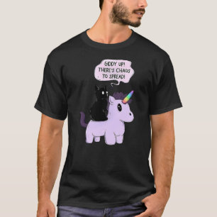 Giddy Up! There Is Chaos To Spread Cute Cat Ride U T-Shirt