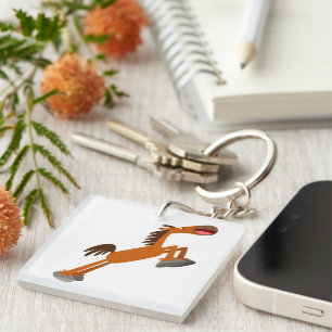 Giddyup, Horsey! Cartoon Horse Acrylic Keychain