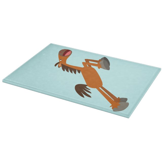 Giddyup, Horsey! Cartoon Horse Cutting Board (Corner)