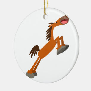 Giddyup, Horsey! Cartoon Horse Ornament