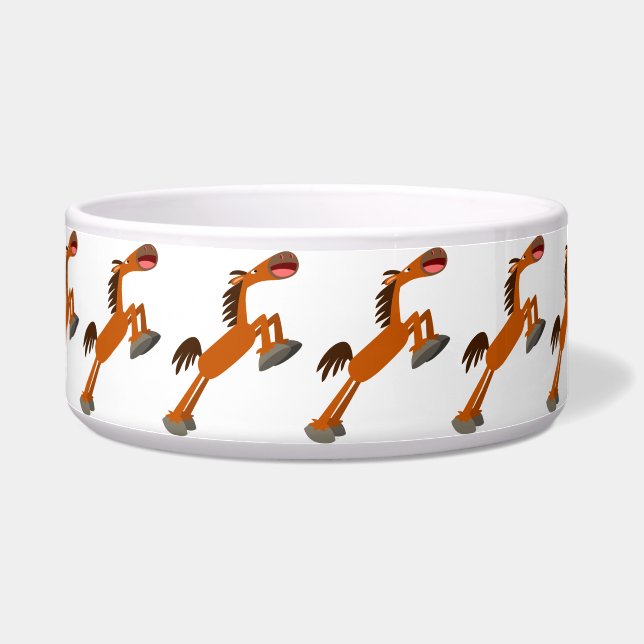 Giddyup, Horsey! Cartoon Horse Pet Bowl (Left)