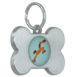 Giddyup, Horsey! Cartoon Horse Pet Tag