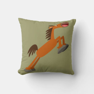 Giddyup, Horsey! Cartoon Horse Pillow
