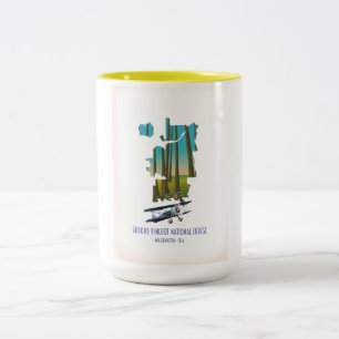 Gifford Pinchot National Forest, washington state Two-Tone Coffee Mug