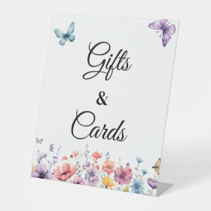 Gift and Card Pastel Butterflies party Sign