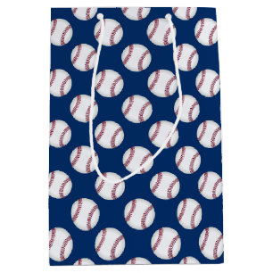 Gift Bag baseballs on blue