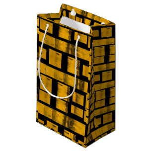 Gift Bag Burnt Yellow Black