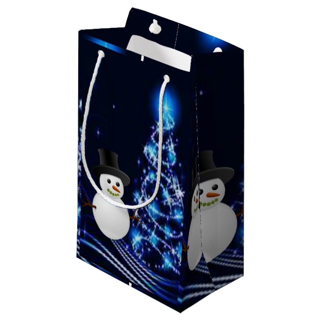 Gift Bag Christmas Snowman (Front Angled)