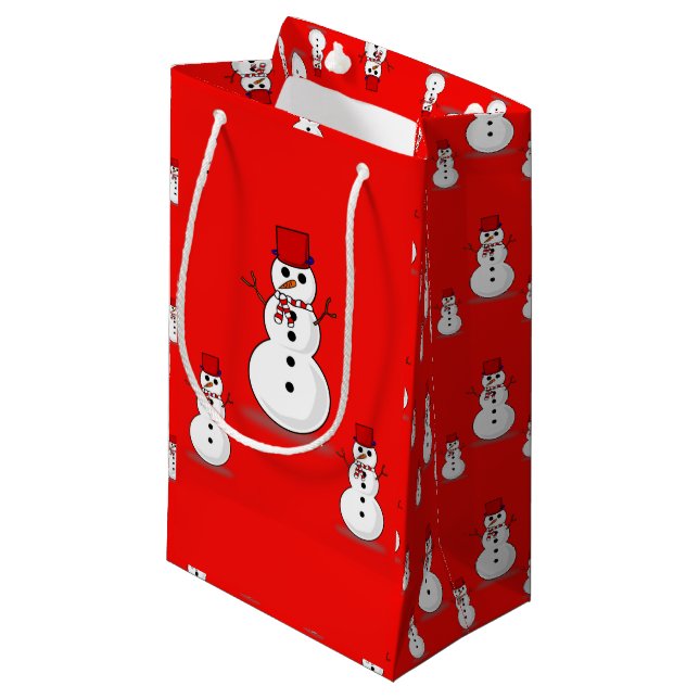 Gift Bag Christmas Snowman (Front Angled)