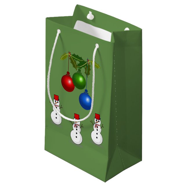 Gift Bag Christmas Snowman (Front Angled)