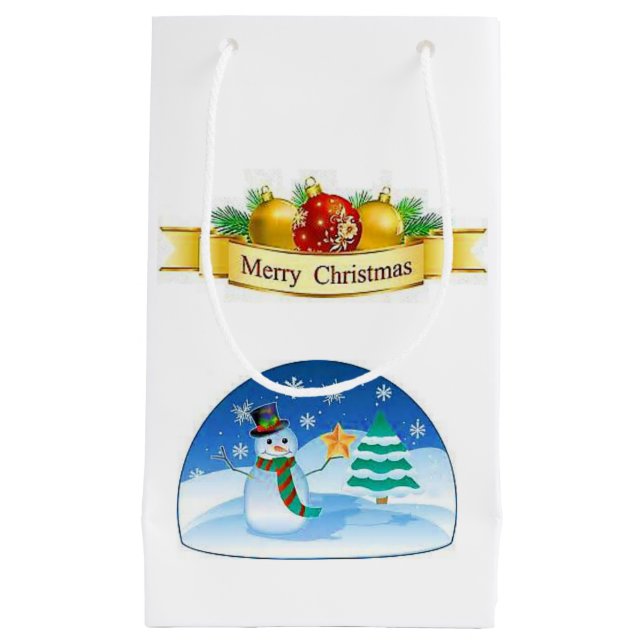 Gift Bag Christmas Snowman (Front)