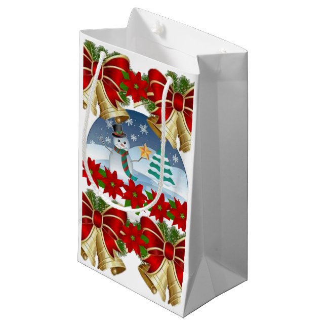 Gift Bag Christmas Snowman (Front Angled)