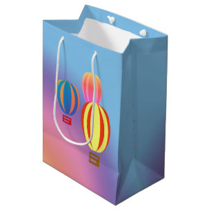 Gift Bag - Hot Air Balloons and Rainbow