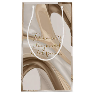 Gift bag in stylish abstract graphic