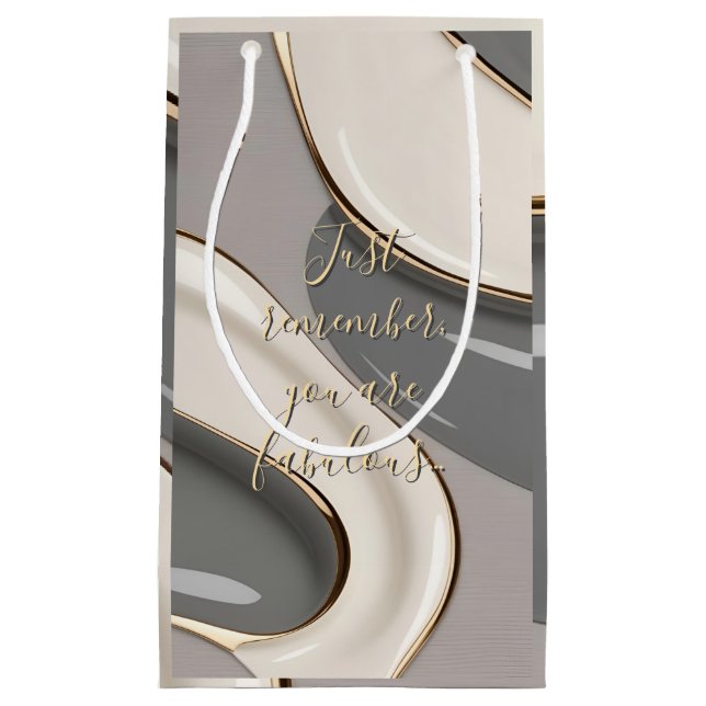 Gift bag in stylish abstract graphic (Front)