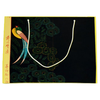 Gift Bag JAPANESE PARROT IN BLACK AND YELLOW