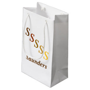 Gift Bag - Letters and Name in Browns