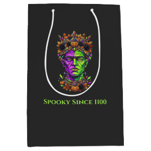 Gift Bag Neon Halloween Frankenstein