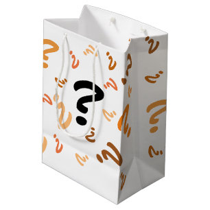 Gift Bag - Orange Question Marks
