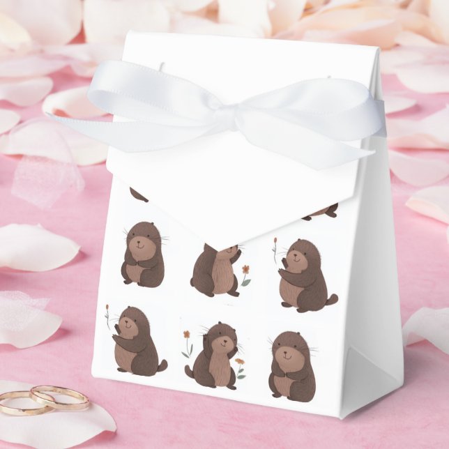 gift bag "Otto der brown mole" Favour Box (Wedding)
