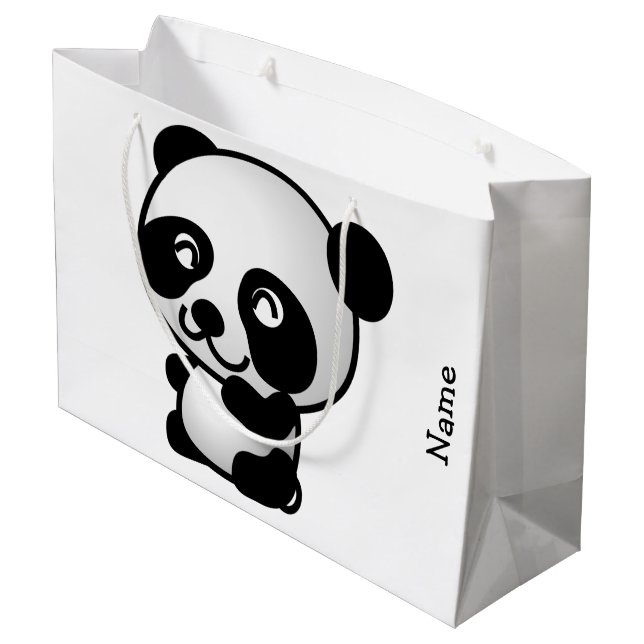 Gift Bag. Panda. Large Gift Bag (Back Angled)
