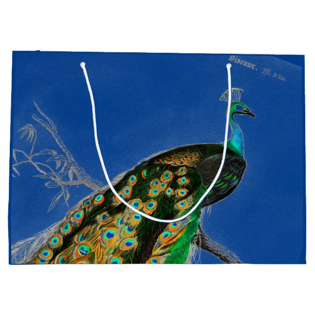 Gift Bag PEACOCK IN BLUE (Back)