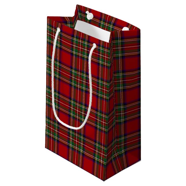 Gift Bag-Red Plaid Small Gift Bag (Front Angled)