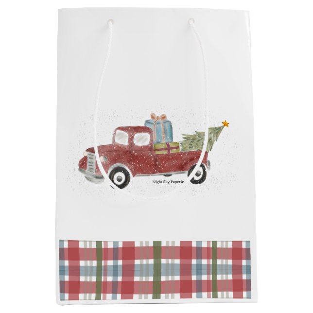Gift Bag - Red Truck Holiday (Front)