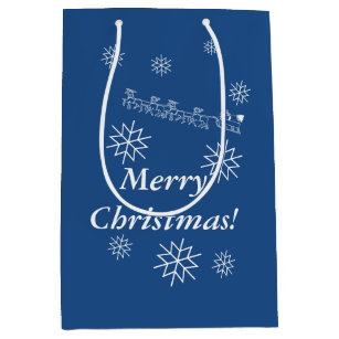 Gift Bag - Santa and Sleigh in Snow