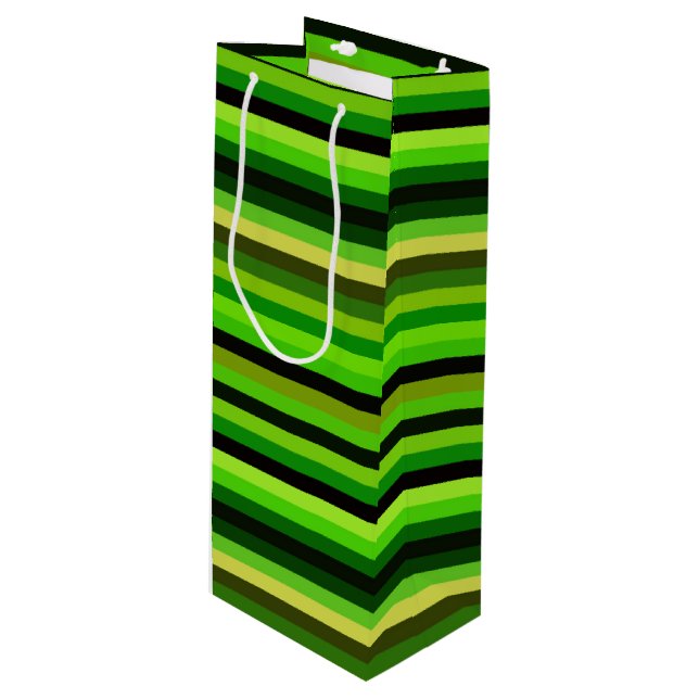 Gift Bag-Stripes Wine Gift Bag (Front Angled)