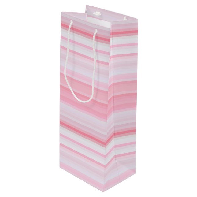 Gift Bag-Stripes Wine Gift Bag (Front Angled)