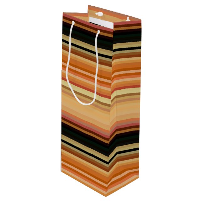 Gift Bag-Stripes Wine Gift Bag (Front Angled)