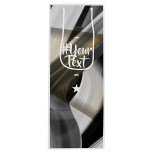 Gift Bag Trend Abstract Art Black White Gold