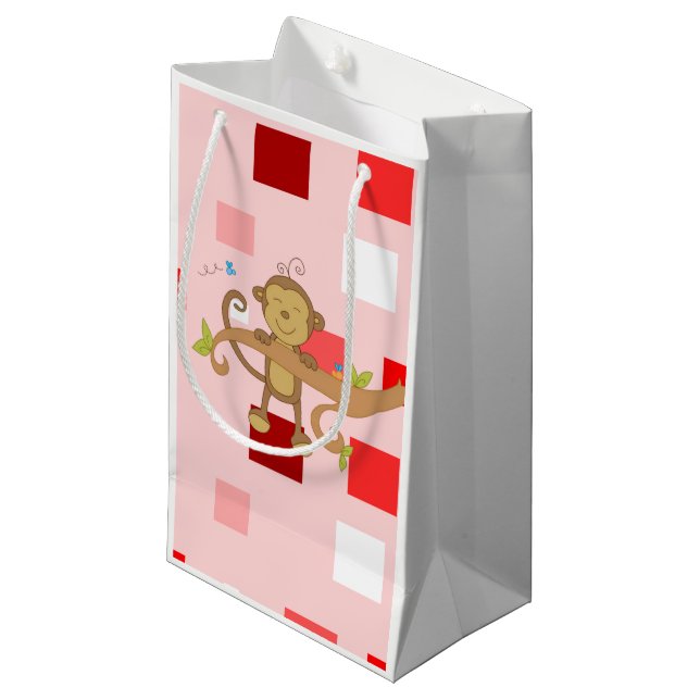 Gift Bag Valentine's Monkey (Front Angled)