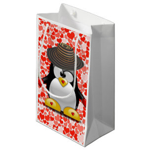 Gift Bag Valentine's Penguin
