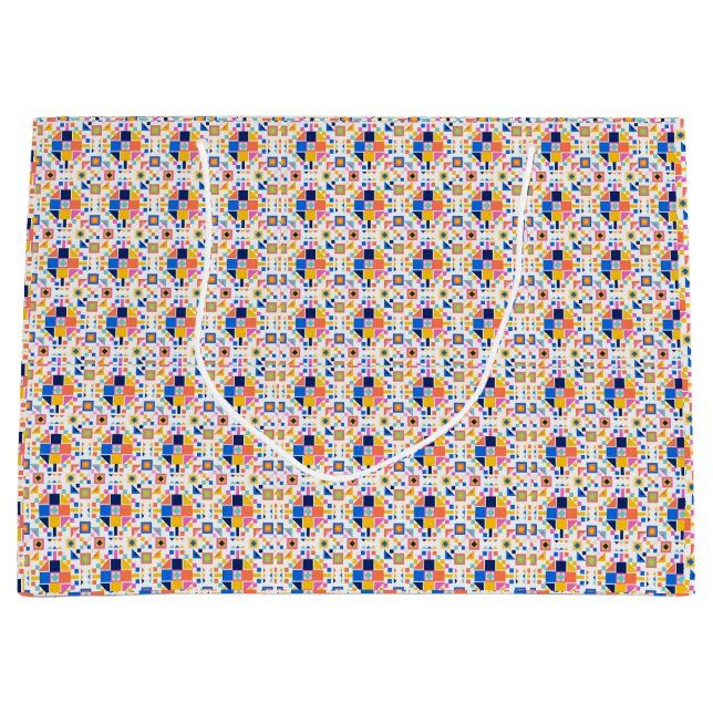 Gift bag with a colorful geometric pattern  (Front)