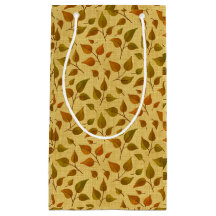 Gift Bag With Autumn Leaves