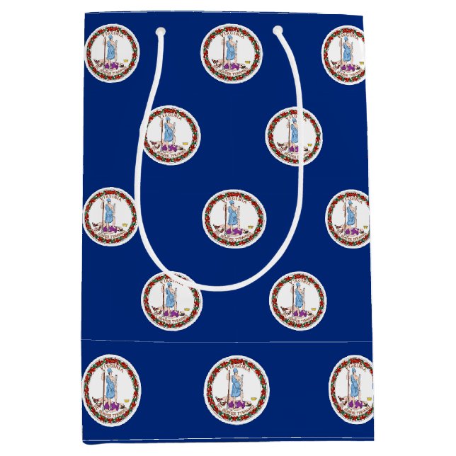 Gift Bag with flag of Virginia State, USA (Front)