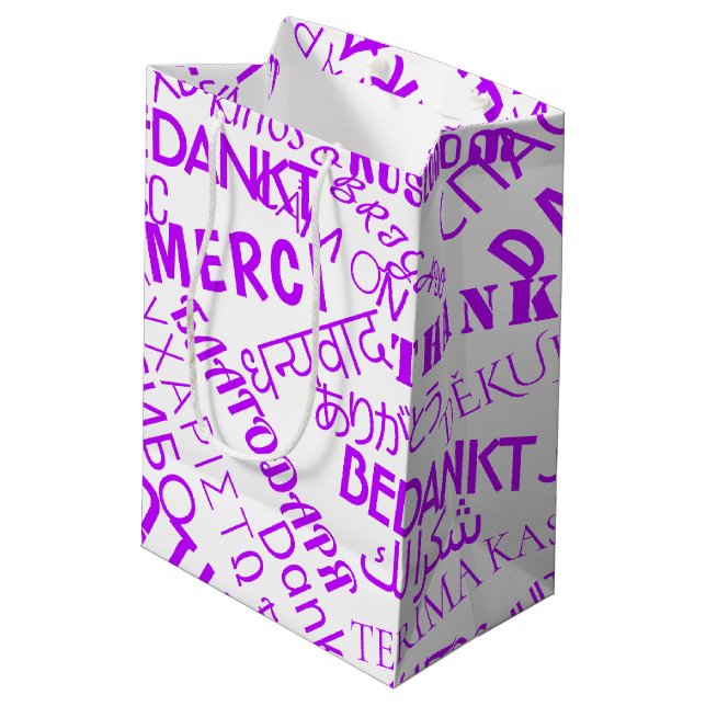 Gift Bag with THANK YOU Text (Back Angled)