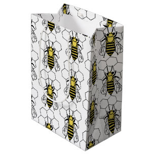 Gift Bag - Yellow and Black Bees 