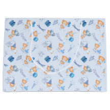 gift bags baby shower light blue