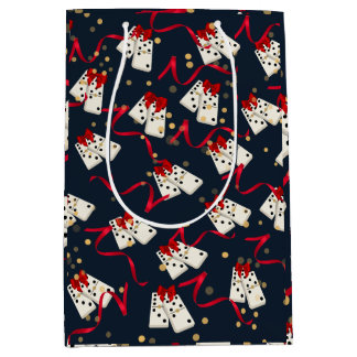 Gift Bags - Domino Design Blue