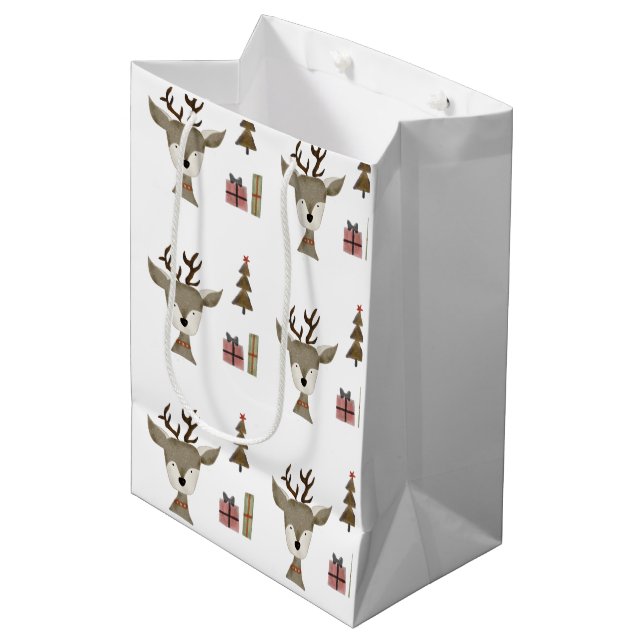 Gift Bags | Watercolor | Reindeer (Front Angled)