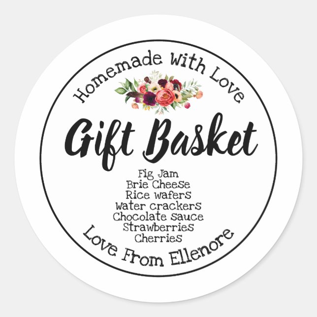 Gift Basket Label (Front)