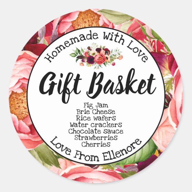 Gift Basket Label (Front)