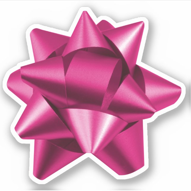 Gift Bow | Sticker | Various Sizes | Pink (Front)