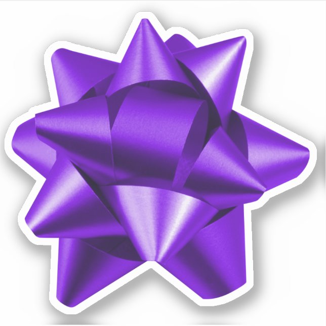 Gift Bow | Sticker | Various Sizes | Purple (Front)