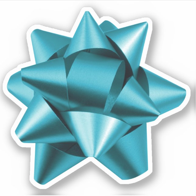 Gift Bow | Sticker | Various Sizes | Teal (Front)