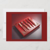 Gift Box And Five Unique Ballpoint Pens