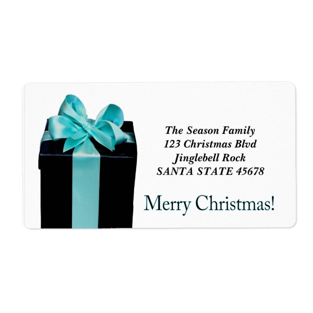 Gift Box Merry Christmas address label (Front)